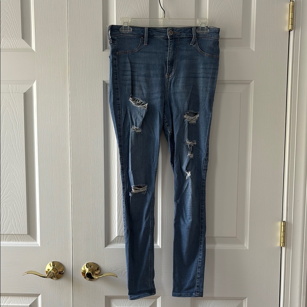 Blue Curvy High-Rise Women's Jean Leggings